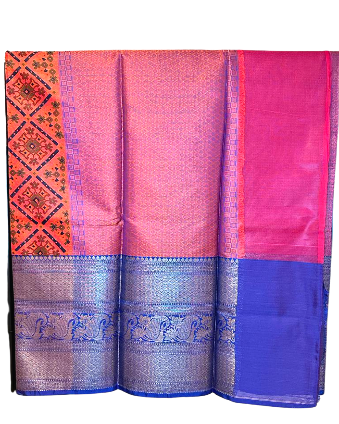Ikkat soft silk saree