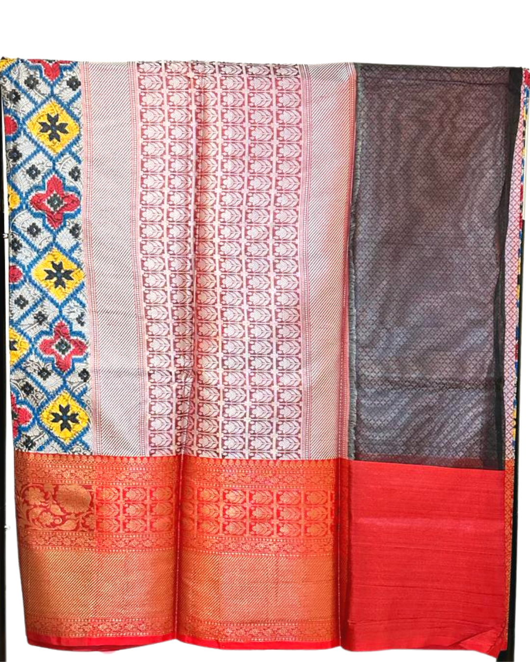 Ikkat soft silk saree