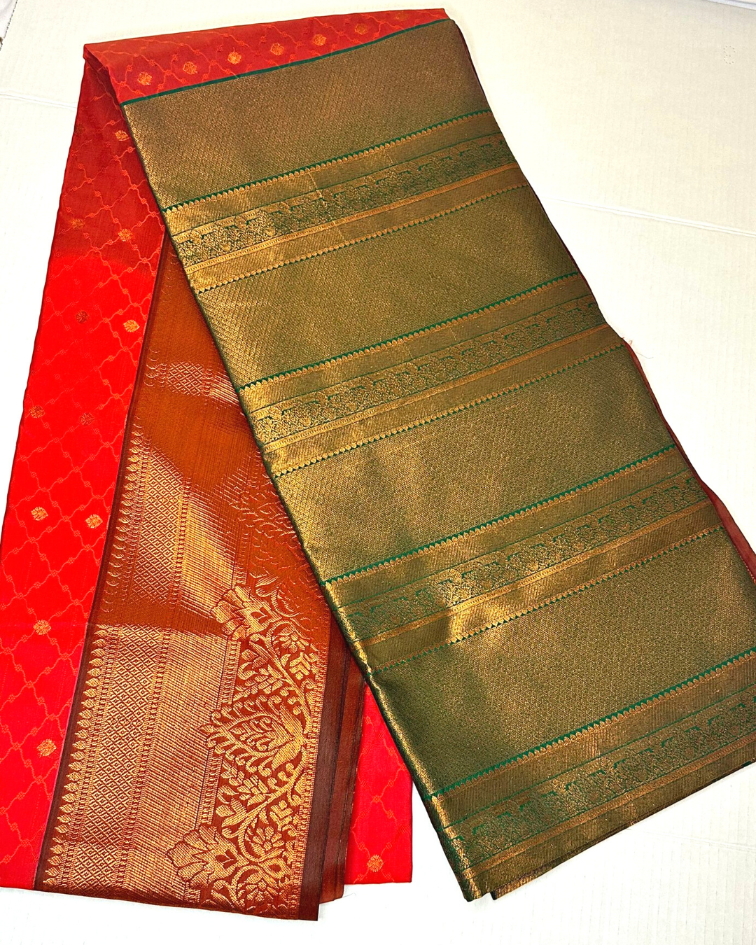 Semi-silk Kanchipuram saree