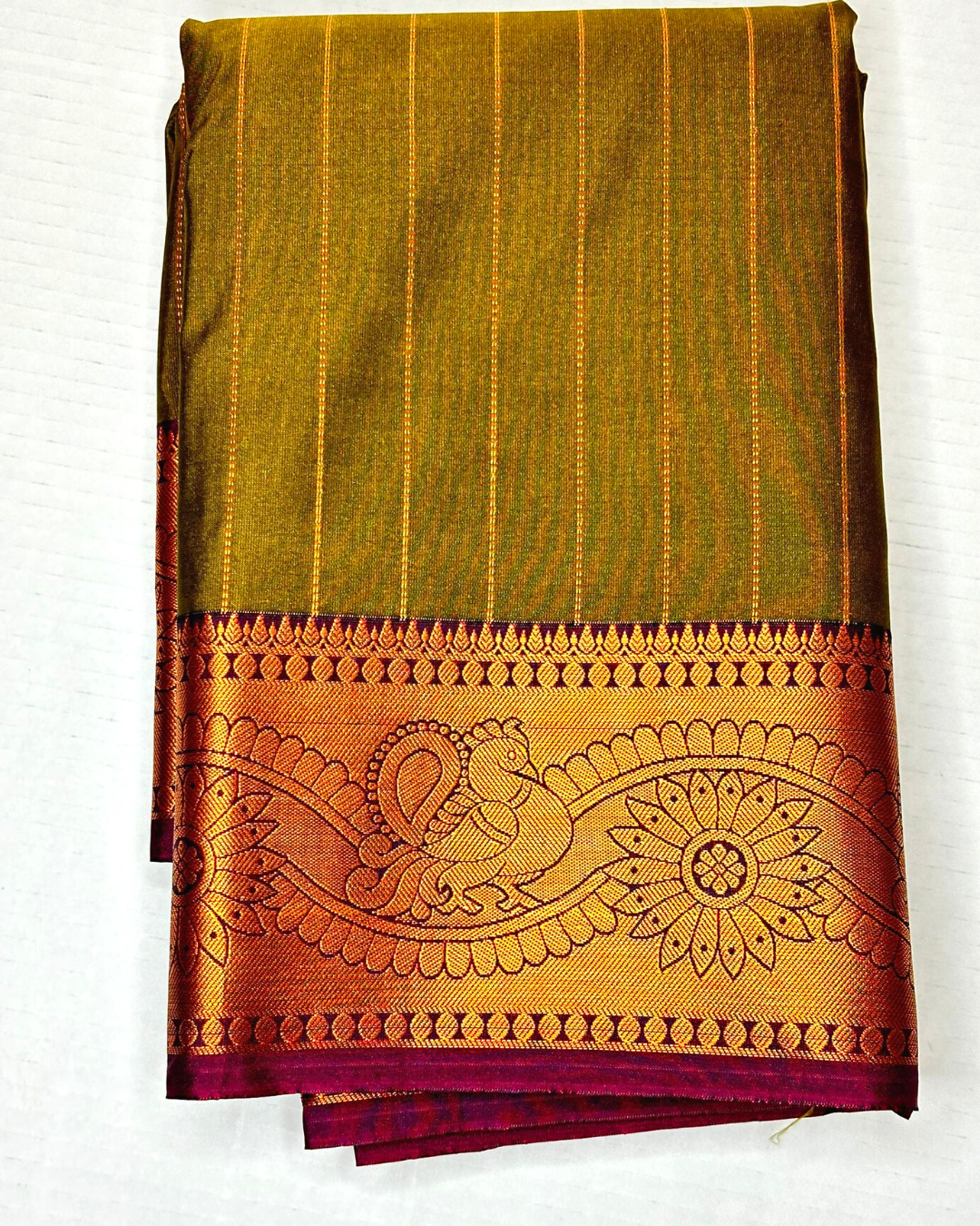 Dharmavaram semi-silk saree