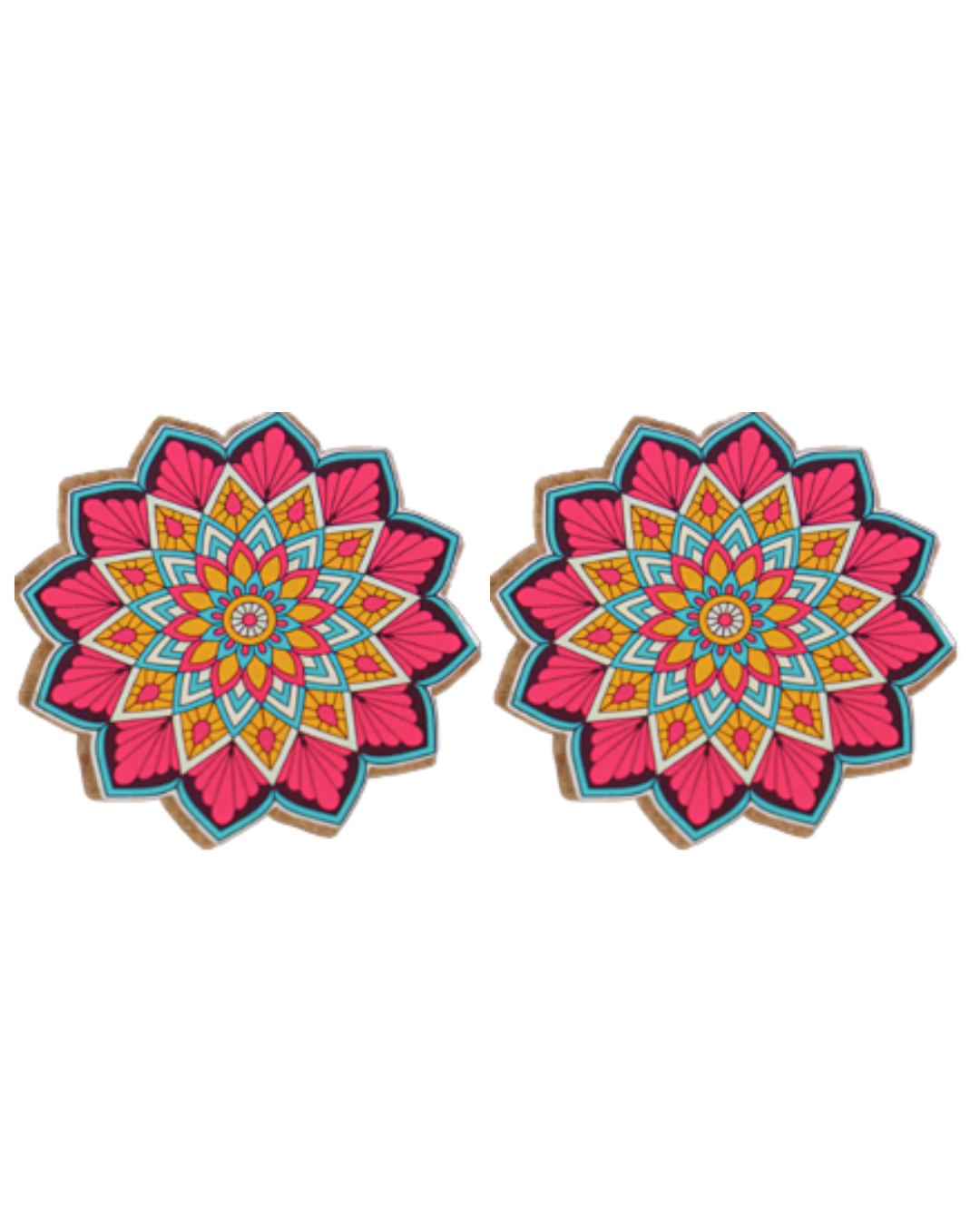 MDF diya coaster set of 2