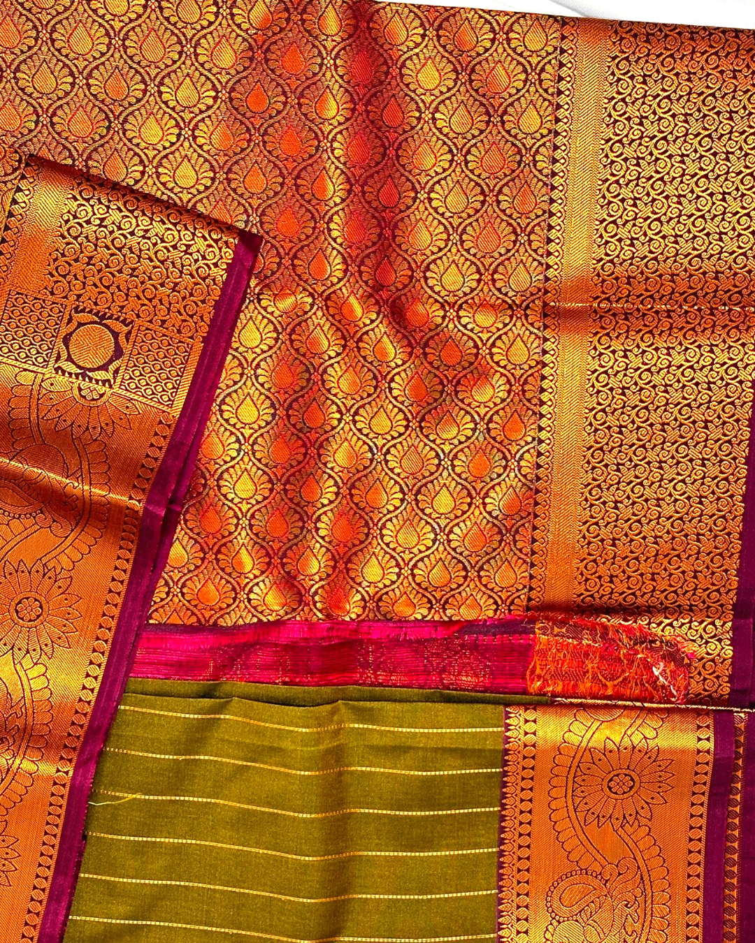 Dharmavaram semi-silk saree