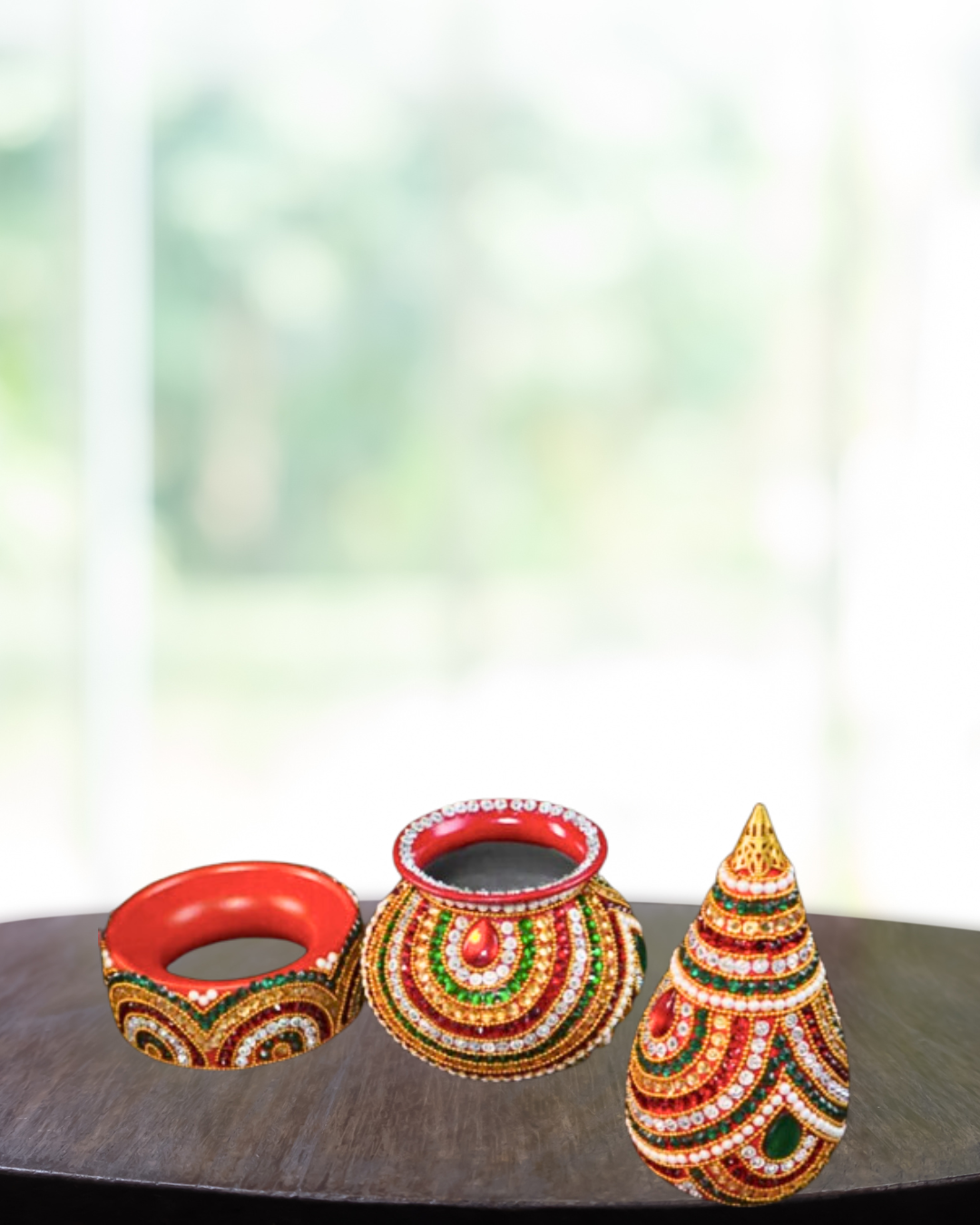Kundan & Stones Kalash Set