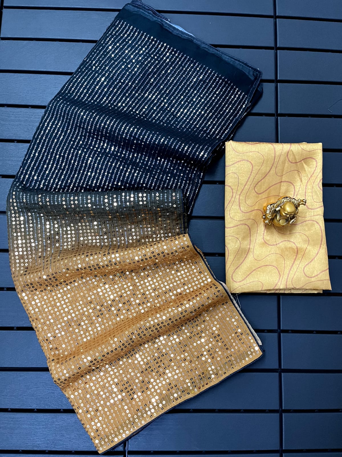 Bollywood BlockBuster Sequins Design georgette saree
