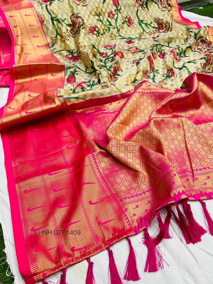 Organza Jacquard Kalamkari