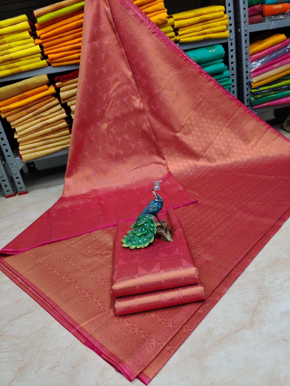 Pink Kubera Elite Bridal Rapier Fancy Silk Saree