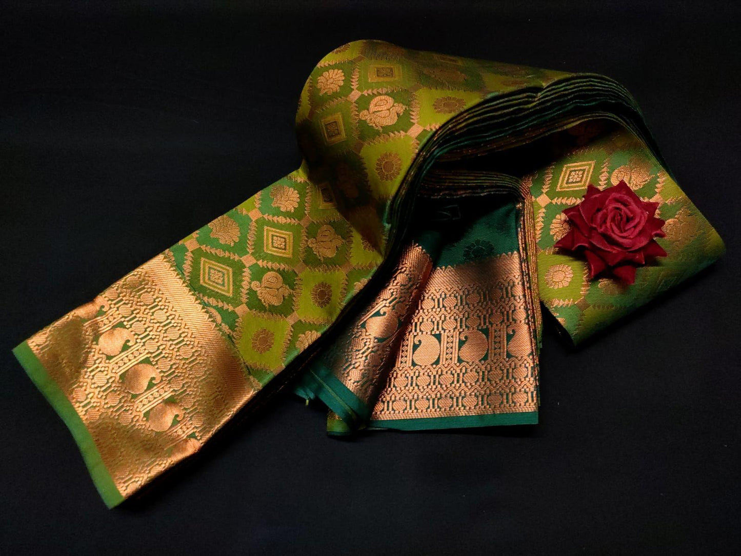 Green Kanchipuram Wedding Model Saree