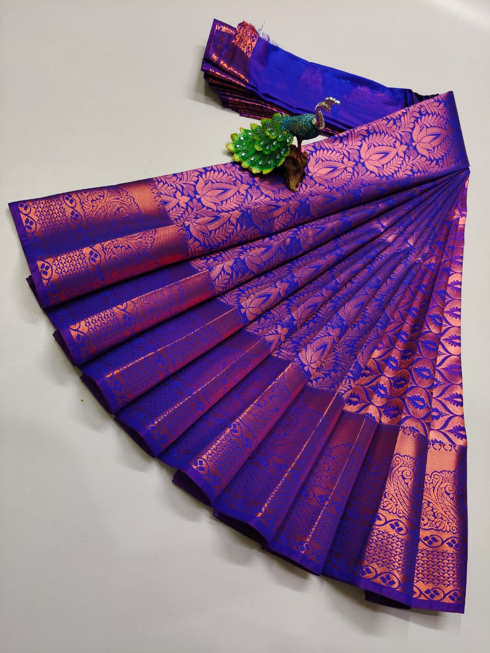 Bright Purple Kubera Elite Bridal Rapier Fancy Silk Saree