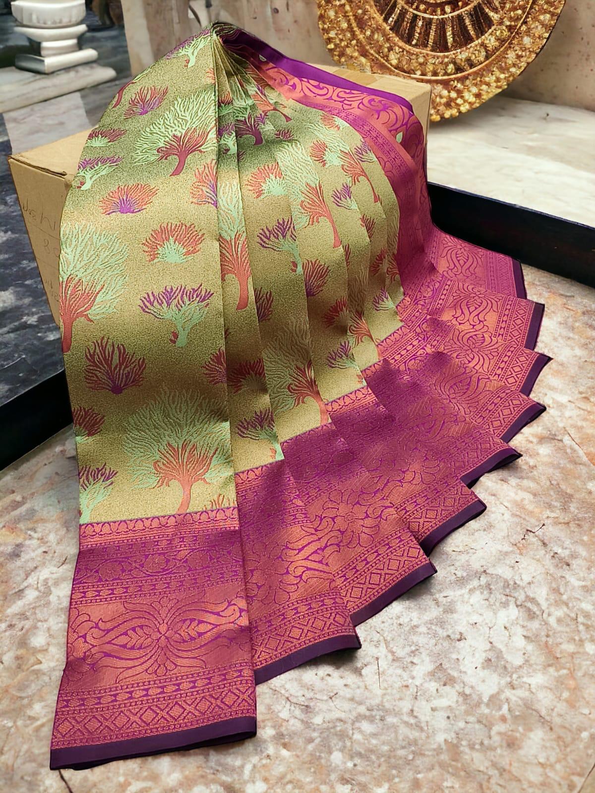 Neon Silk Saree