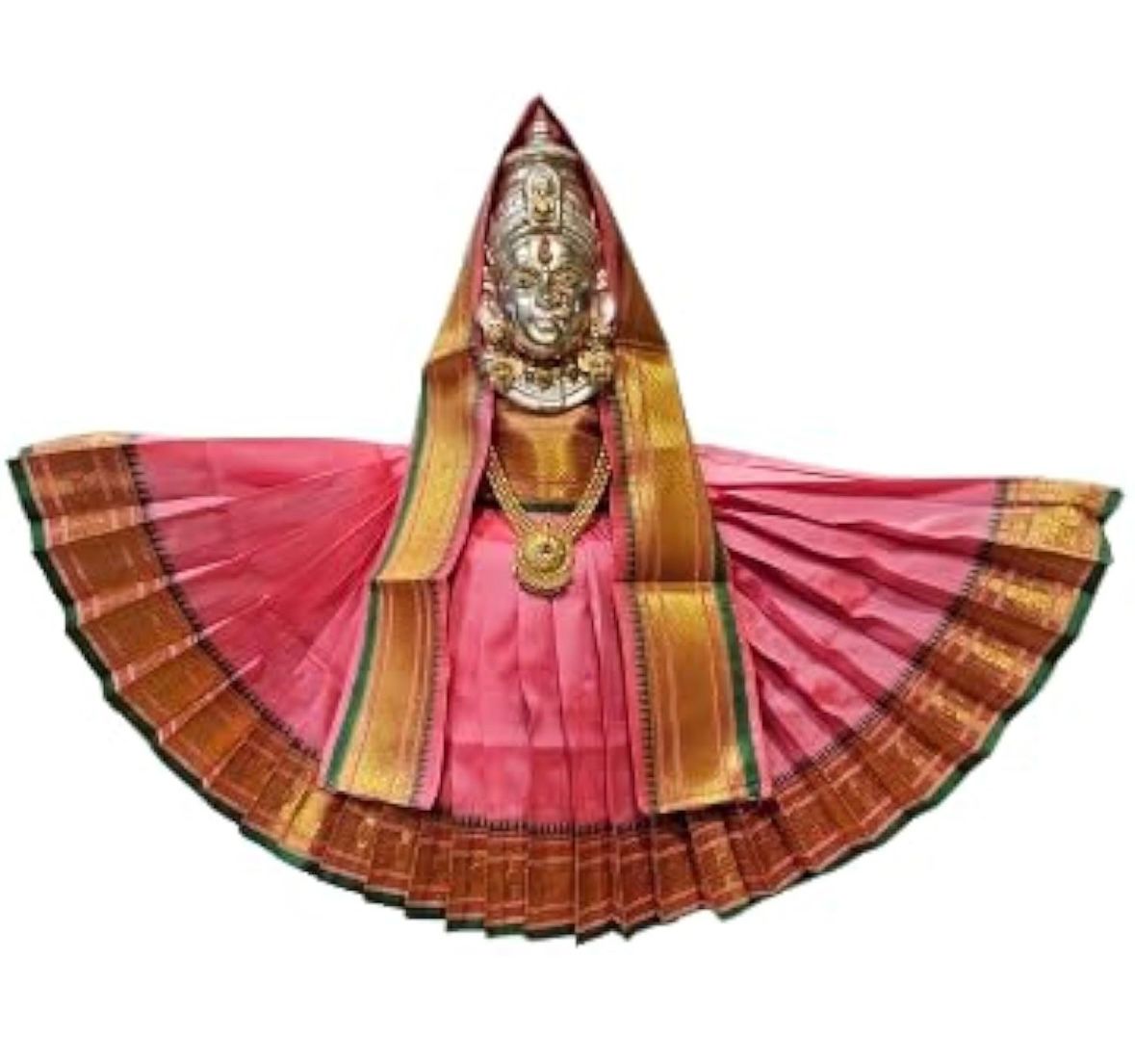 Goddess Varalakshmi silk vastram - pink