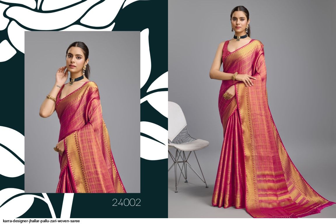 Designer Jhallar Pallu Zari Woven Saree