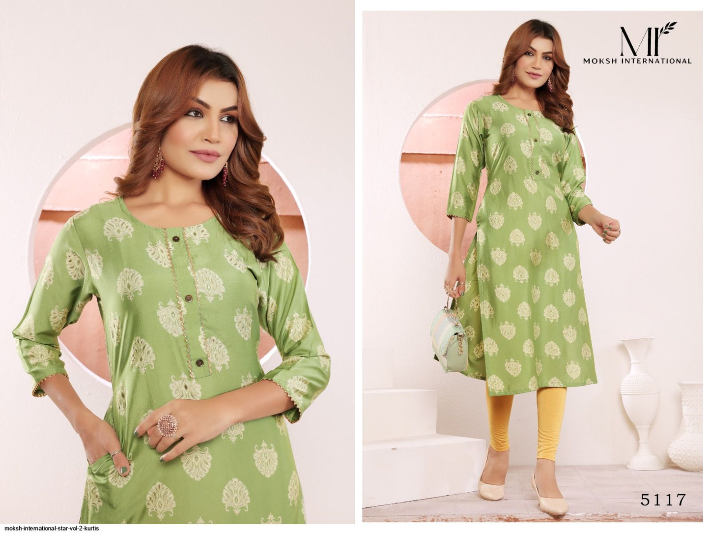 Printed Kurti Green