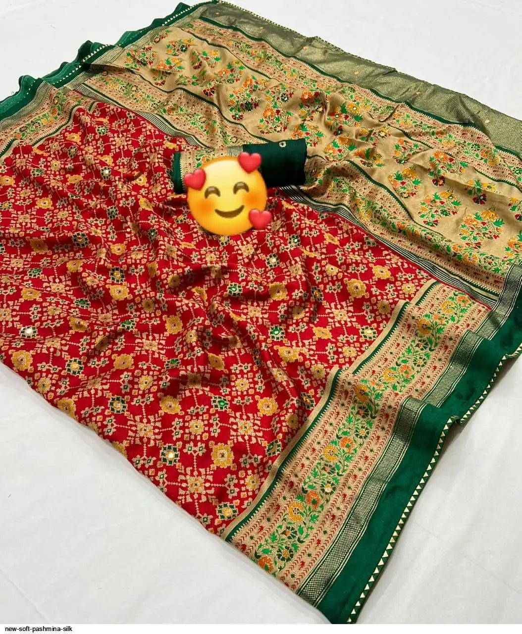 Soft Pashmina Silk Saree