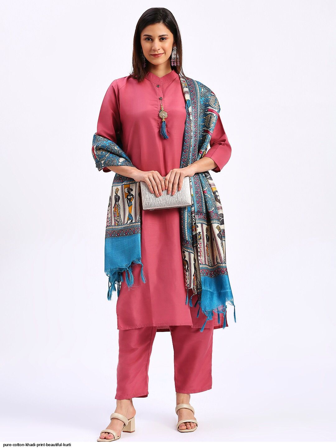 Pure Cotton Khadi Print Beautiful Kurti