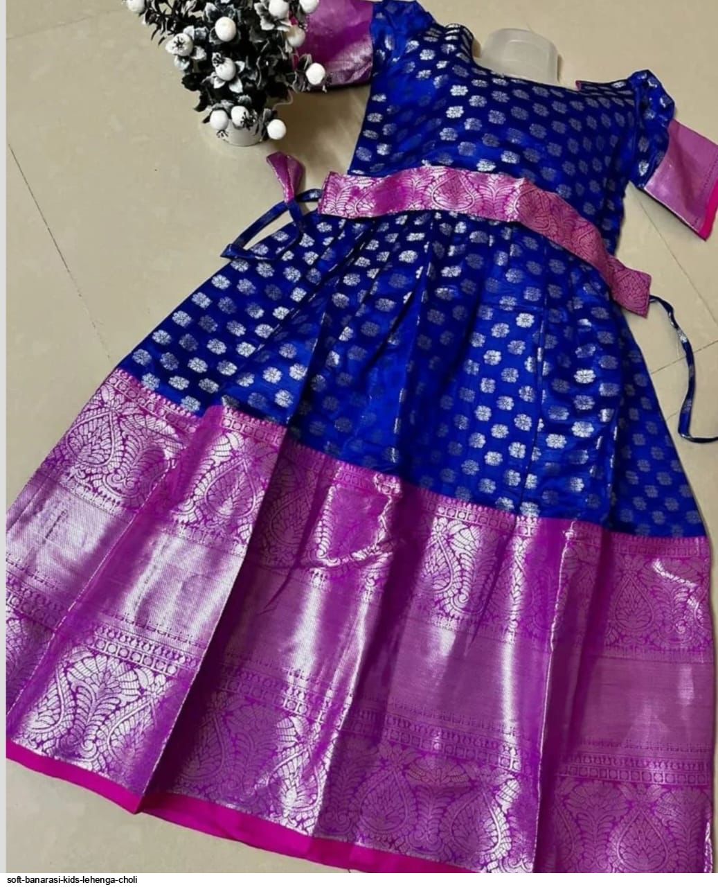 Soft Banarasi Kids Lehenga Choli