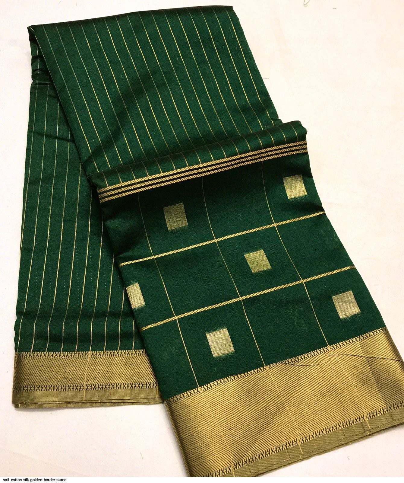 Soft Cotton Silk Golden Border Saree