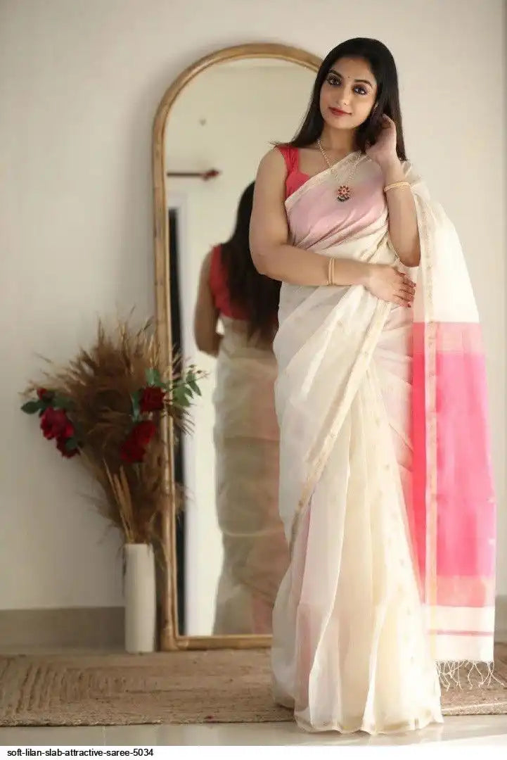 Soft Linen Attractive Saree