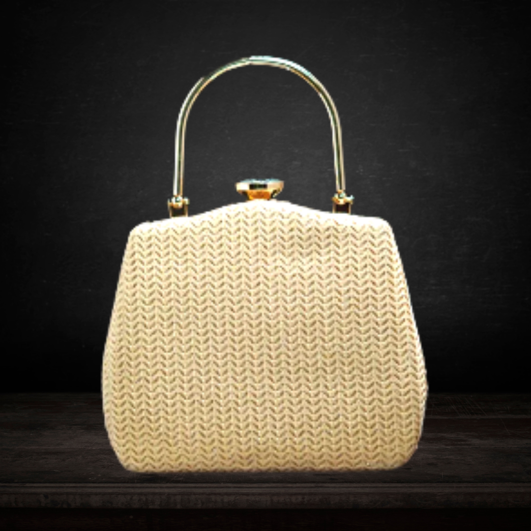 Shimmer Square Sling Clutch Bag with Clasp Lock
