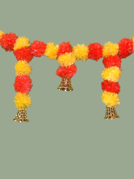 3 feet orange-yellow marigold thoran
