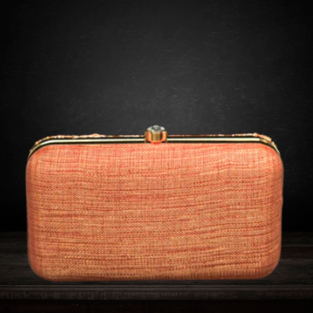 Box Sling Clutch with Shimmery Bead Work