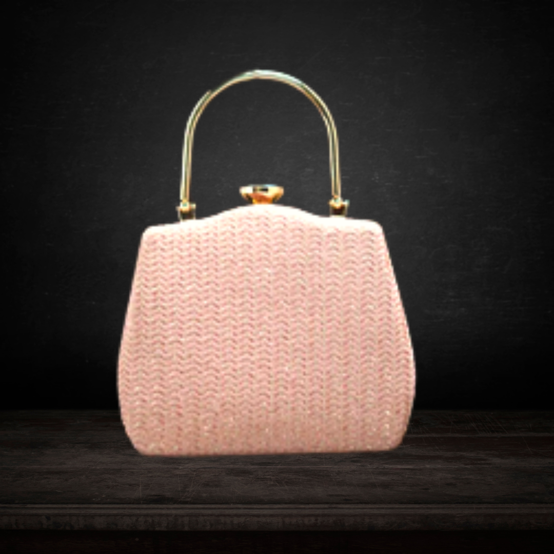 Shimmer Square Sling Clutch Bag with Clasp Lock