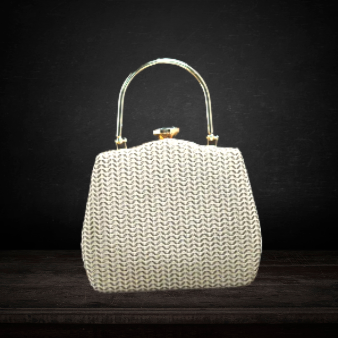 Shimmer Square Sling Clutch Bag with Clasp Lock