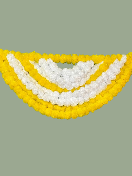 Yellow and white marigold backdrop