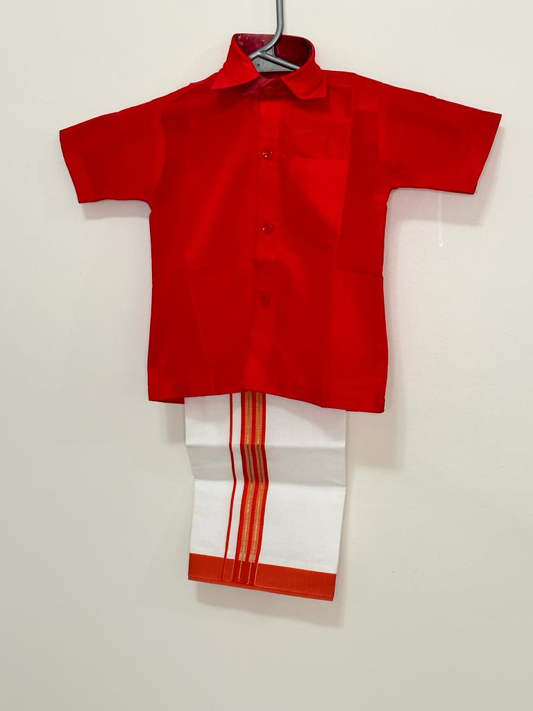 Kids Dhoti-Shirt Set (1 yr)
