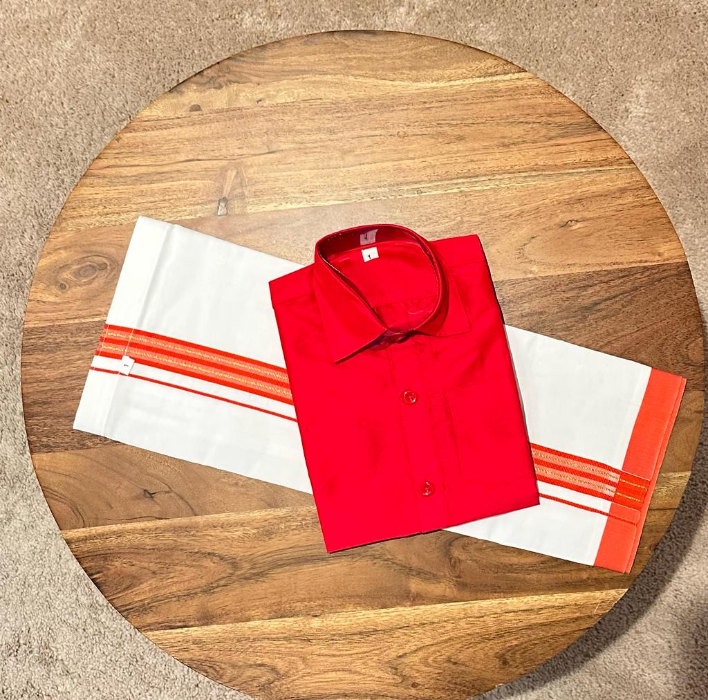 Kids Dhoti-Shirt Set (1 yr)