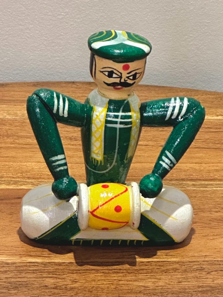 Channapatna Toys/showpiece - Gents Music Set (Set of 3)