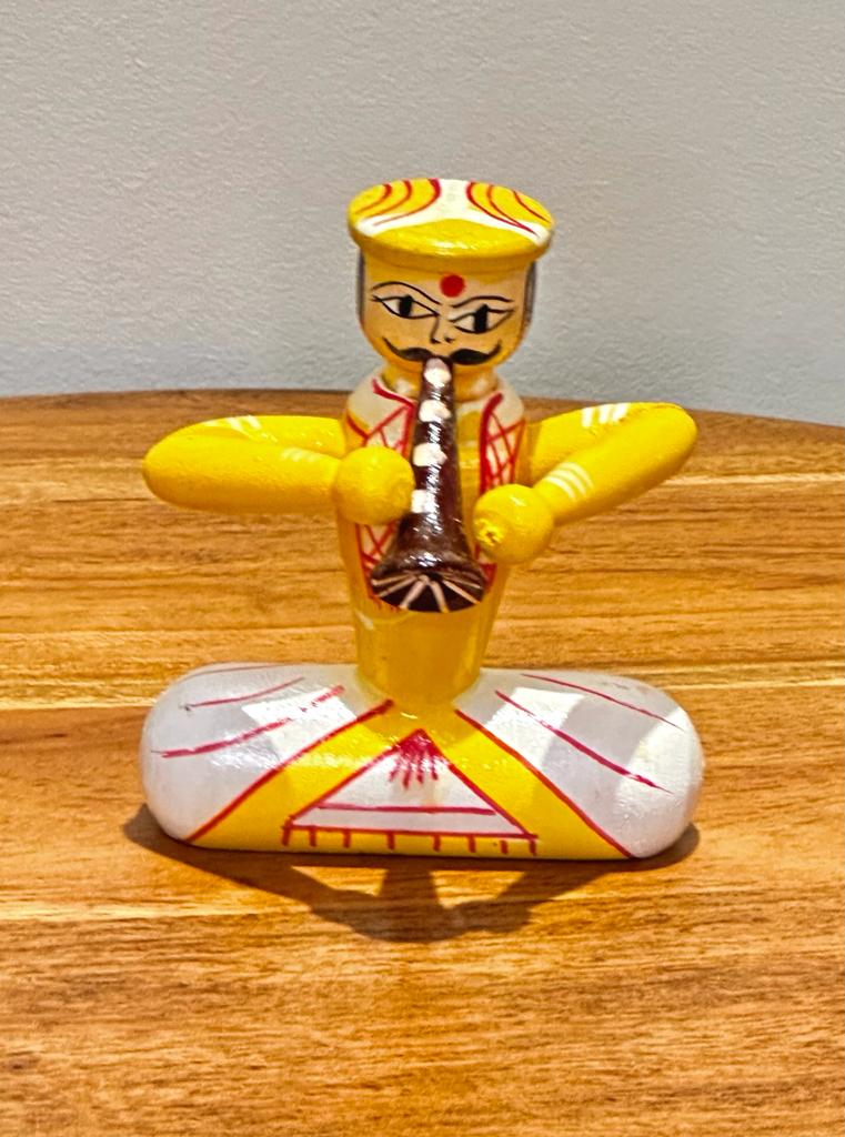 Channapatna Toys/showpiece - Gents Music Set (Set of 3)