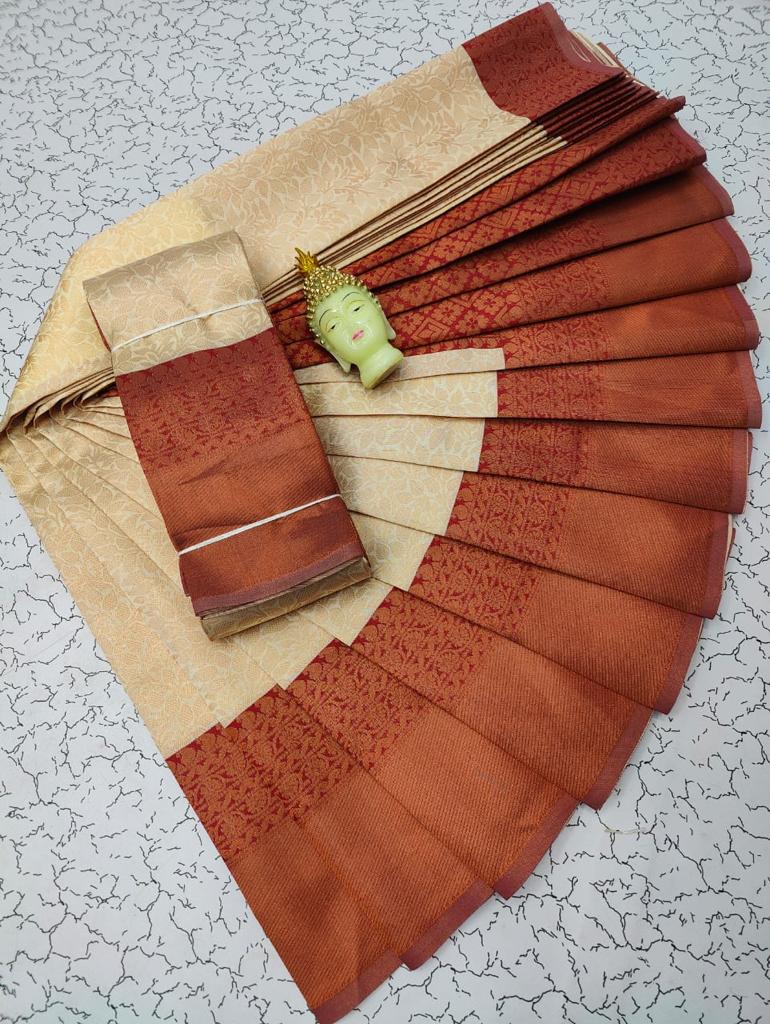 Kubera Elite bridal fancy silk sarees with contrast border
