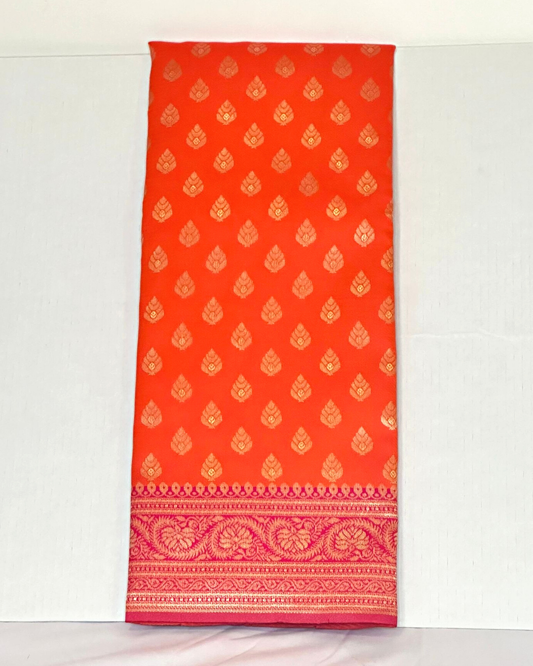 Orange & Pink georgette saree