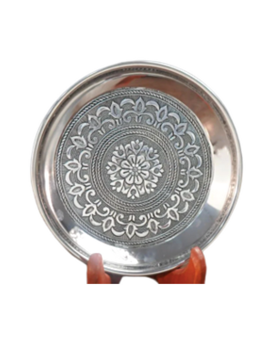 oxidized round plate 6"