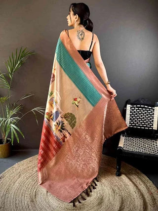 Crepe Silk Digital Ombre Saree