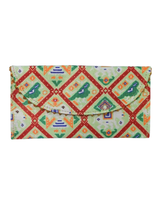 Patola printed fabric purse
