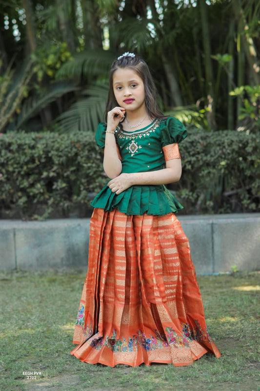 Kota Doriya silk pattu pavadai (8 yrs)