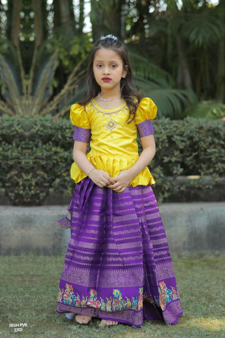 Kota Doriya silk pattu pavadai (7 yrs)