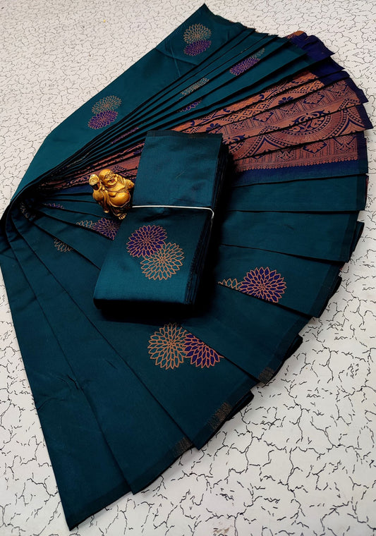 Aarani Soft Silk Saree with Floral designs