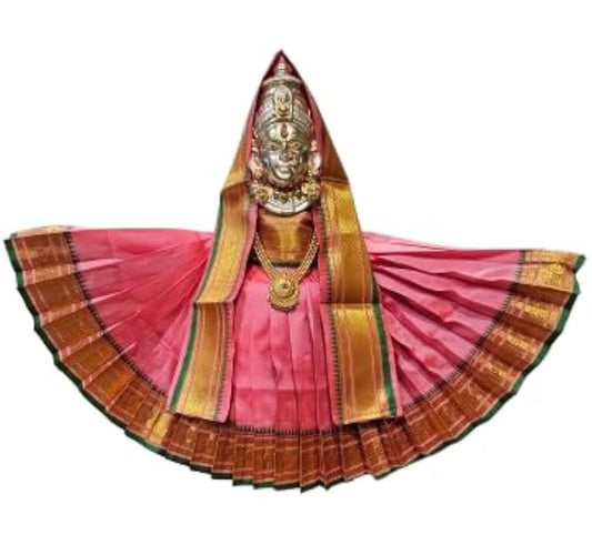 Goddess Varalakshmi silk vastram - pink