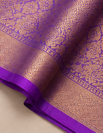 Kanchipuram art silk saree - purple