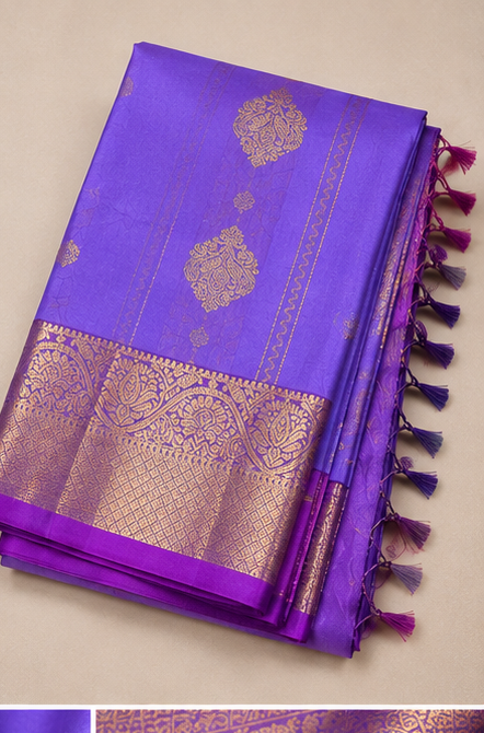 Kanchipuram art silk saree - purple