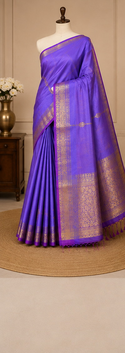 Kanchipuram art silk saree - purple