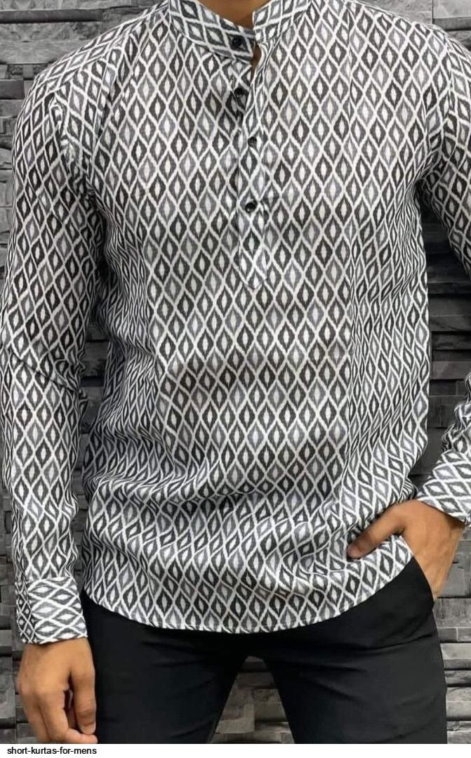 Men's Short Kurta - white