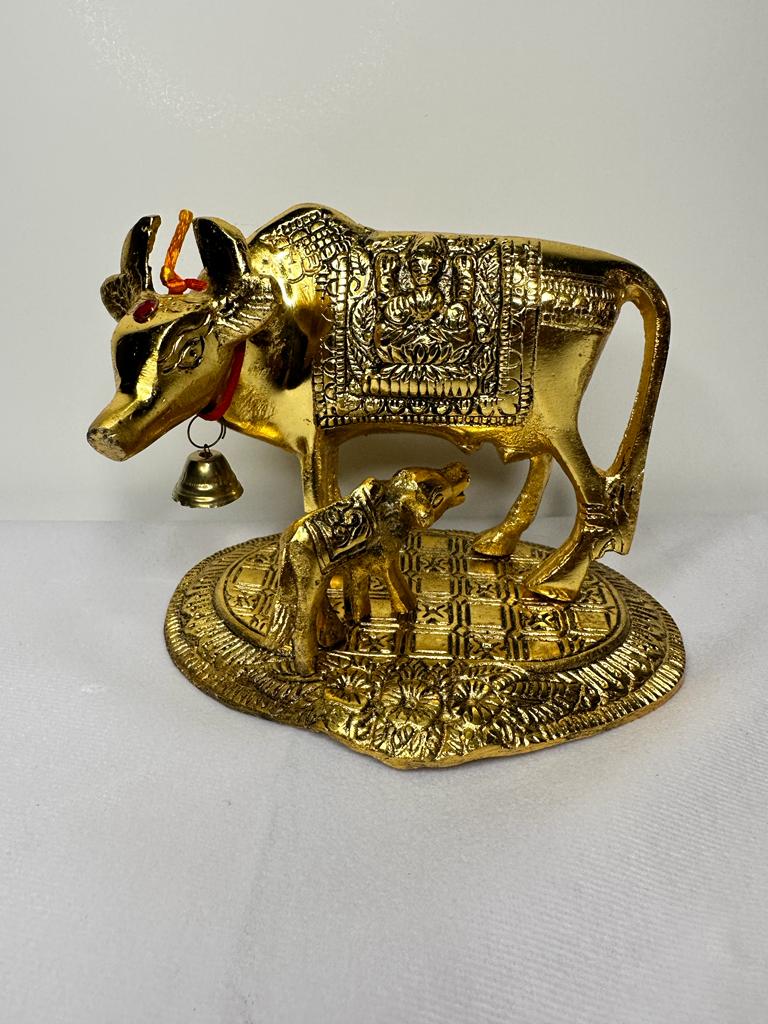White metal Cow & Calf