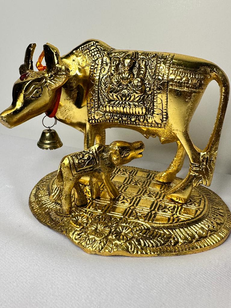 White metal Cow & Calf