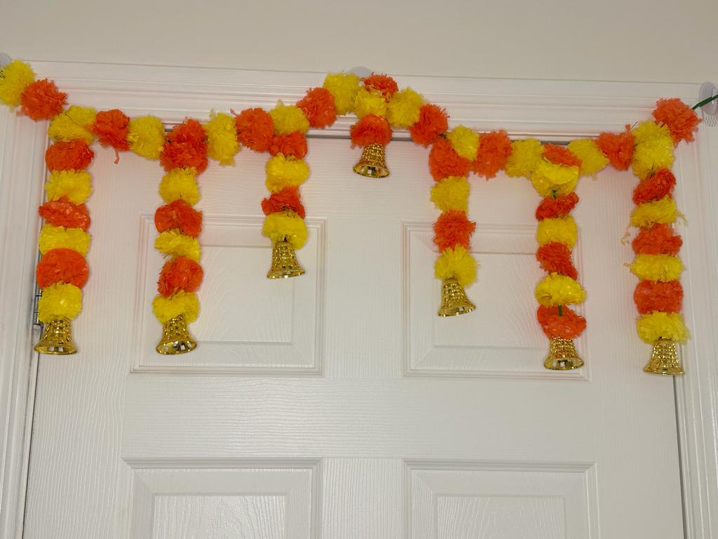 3 feet orange-yellow marigold thoran