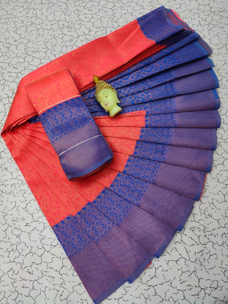 Kubera Elite bridal fancy silk sarees with contrast border