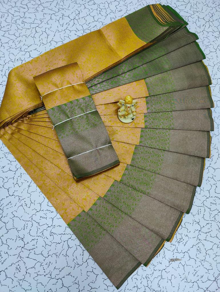 Kubera Elite bridal fancy silk sarees with contrast border